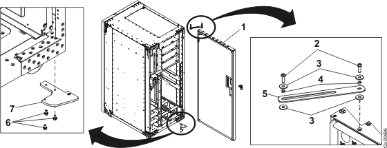 Front cover stop and lower hinge parts