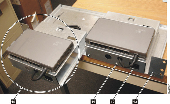 8-port Ethernet cable locations (10 through 13)