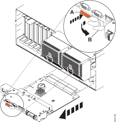 Removing the service processor card