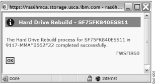 Window: Hard drive rebuild completion