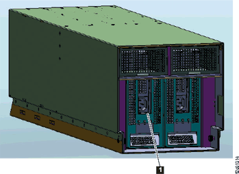 I/O enclosure power supply, input power connector release button