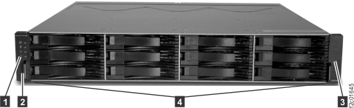 Storage enclosure parts, front