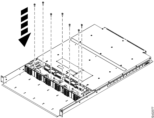 Installing the midplane screws