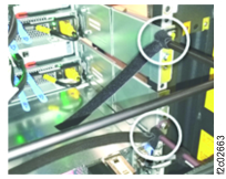 Service items storage hook-and-loop ties