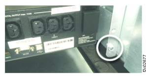 UPS lower right screw
