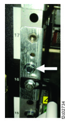 Flash enclosure rail fastened to rear of rack rail (left side)