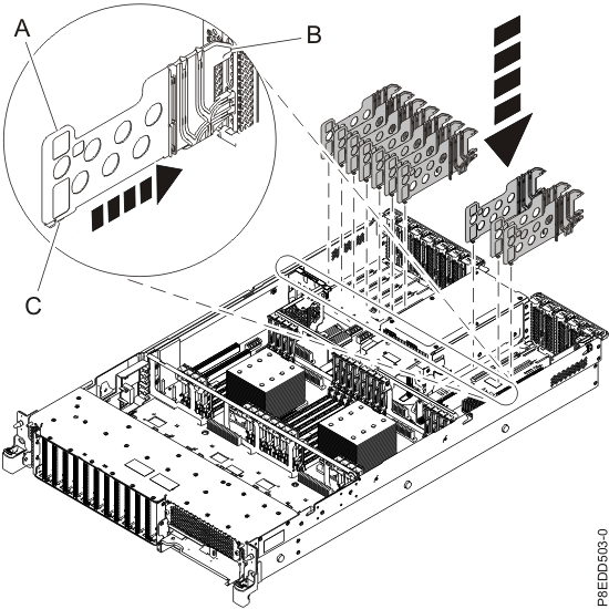 Installing the PCI adapter dividers