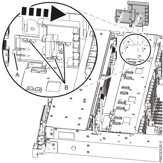 Replacing SAS cable guide