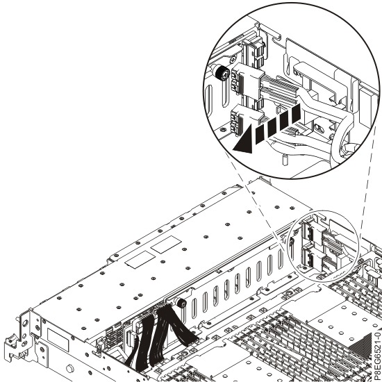 Unseating the SAS cables