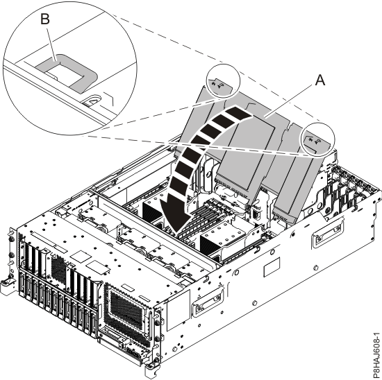 Closing the air baffle adapter
