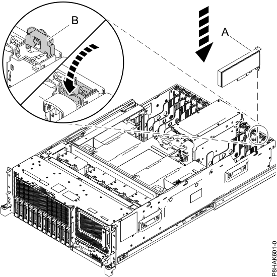 Installing or replacing a PCIe adapter in a rack-mounted system